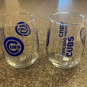 Chicago Cubs Glass Stemless Wine Glasses